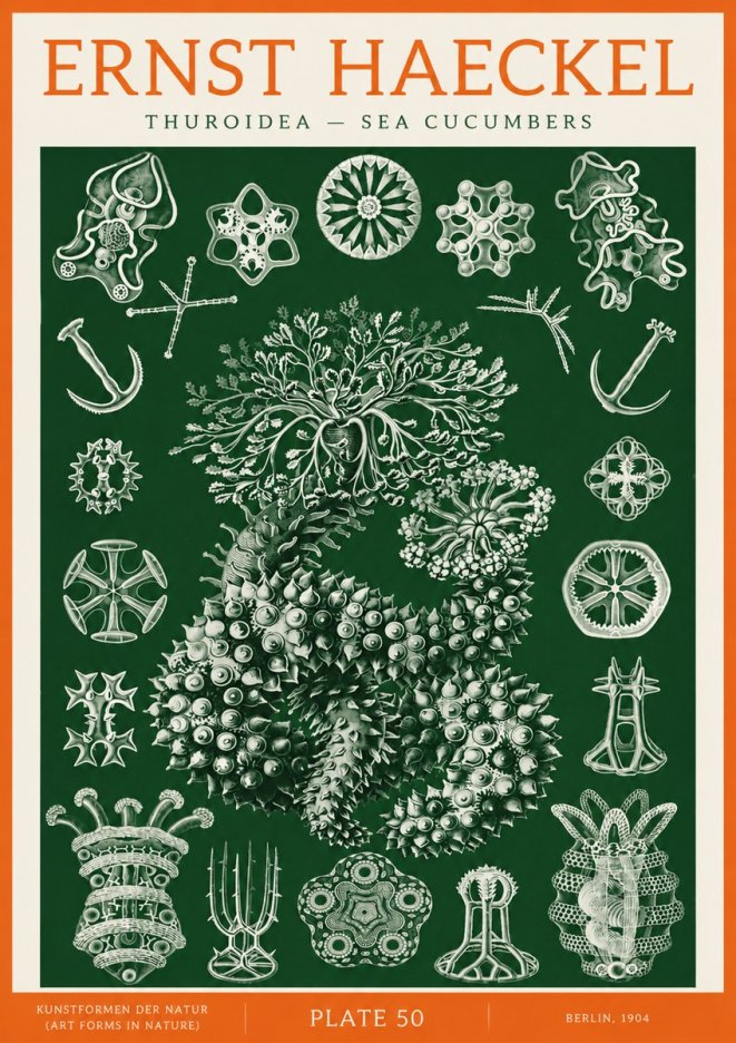 Ernst Haeckel Thuroidea - Sea Organisms No3 - Poszter