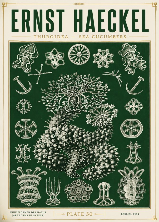 Ernst Haeckel Thuroidea - Sea Organisms No6 - Poszter