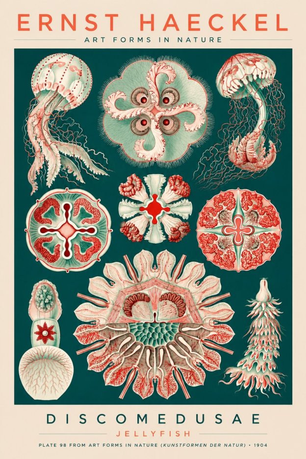 Ernst Haeckel Discomedusae - the Jellyfish No3 - Poszter
