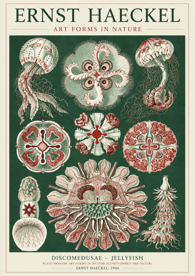 Ernst Haeckel Discomedusae - the Jellyfish No5 - Poszter
