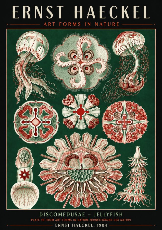 Ernst Haeckel Discomedusae - the Jellyfish No6 - Poszter