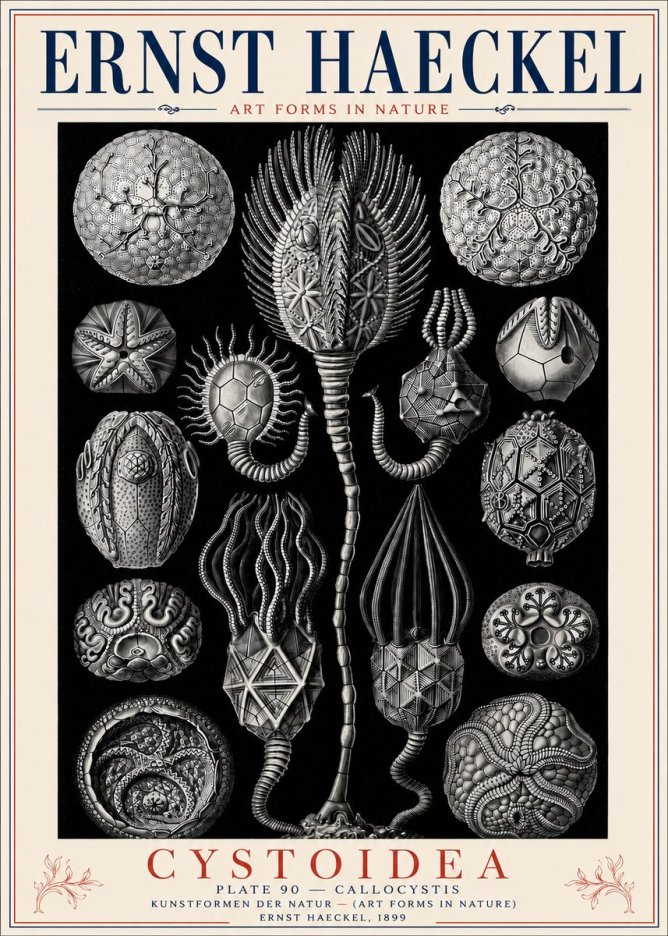 Ernst Haeckel Cystoidea - Callocystis No6 - Poszter
