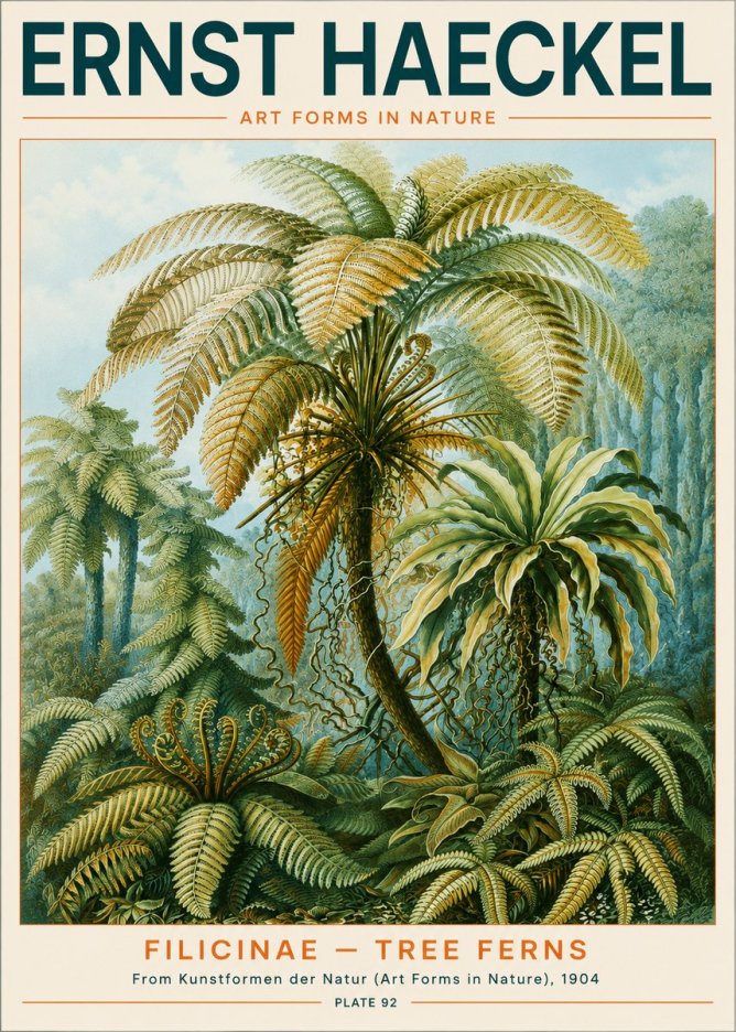 Ernst Haeckel Filicinae – Tree Ferns No3 - Poszter