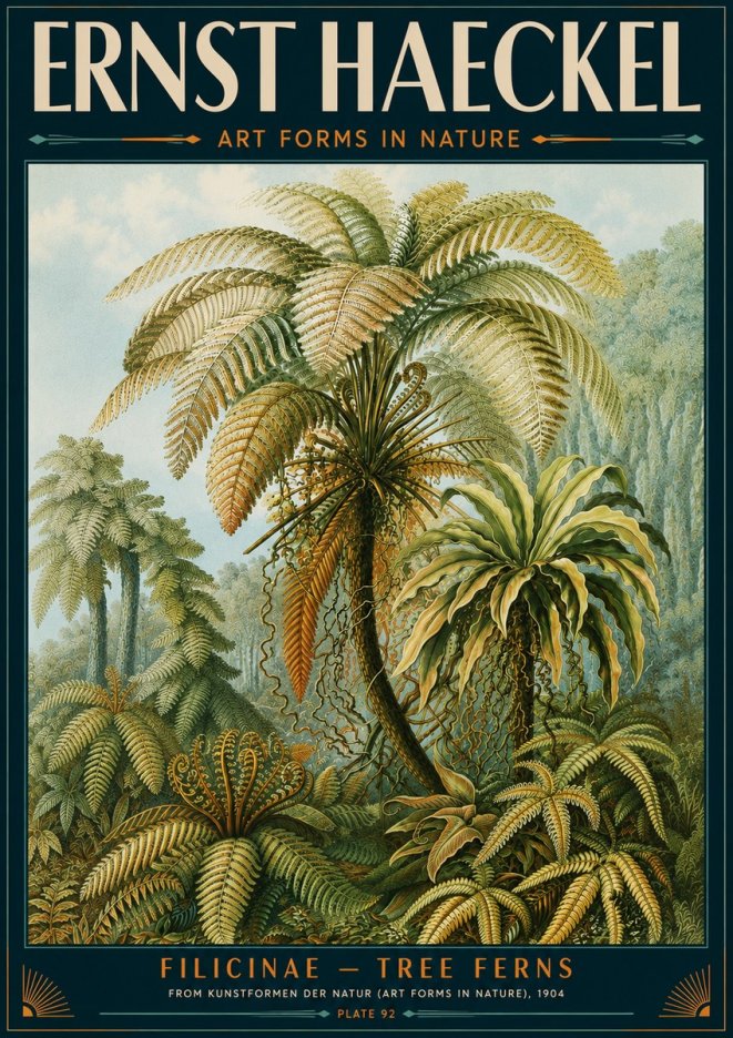 Ernst Haeckel Filicinae – Tree Ferns No5 - Poszter