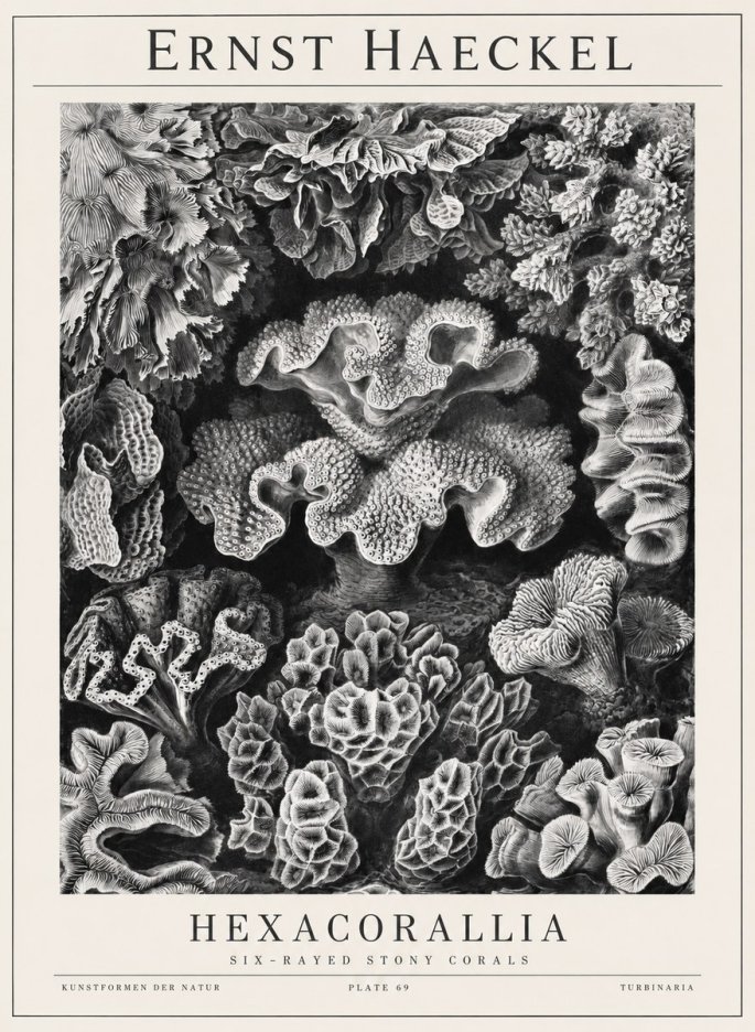 Ernst Haeckel Hexacorallia No1 - Poszter