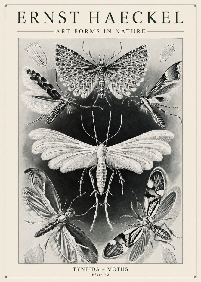 Ernst Haeckel Tineida - Moths No6 - Poszter