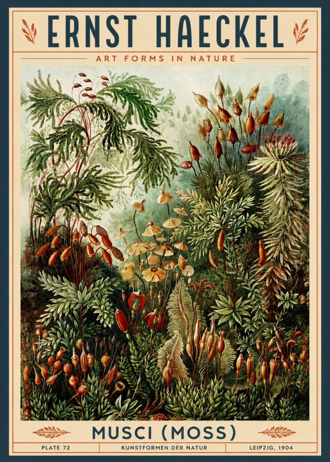 Ernst Haeckel Musci (Moss) No3 - Poszter
