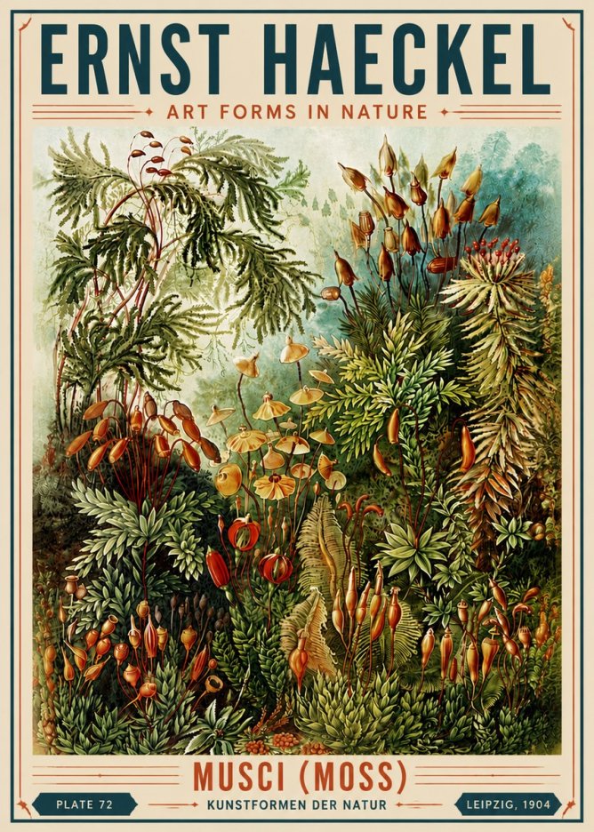Ernst Haeckel Musci (Moss) No6 - Poszter