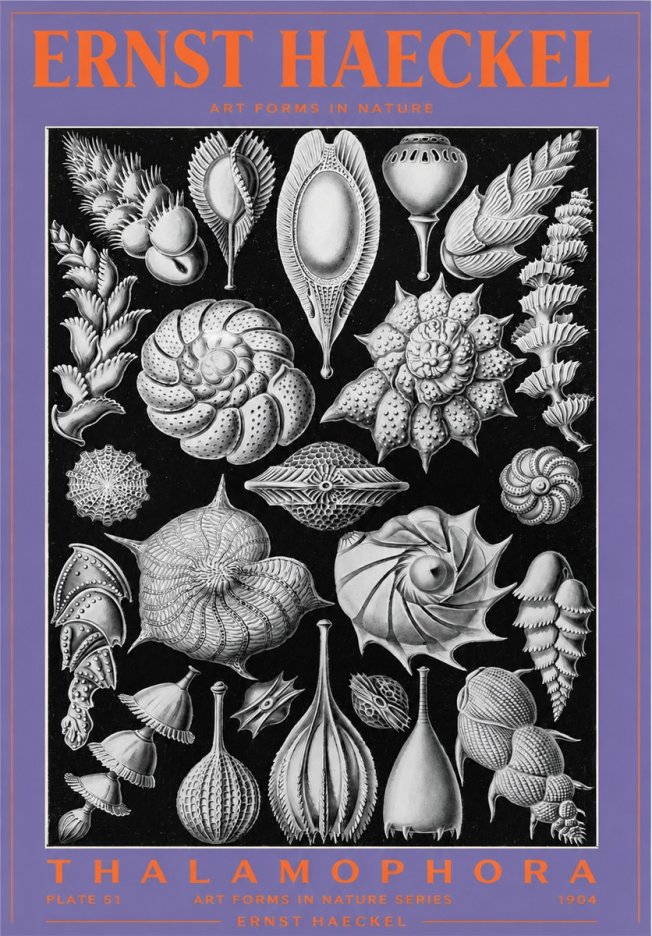 Ernst Haeckel Thalamophora No3 - Poszter