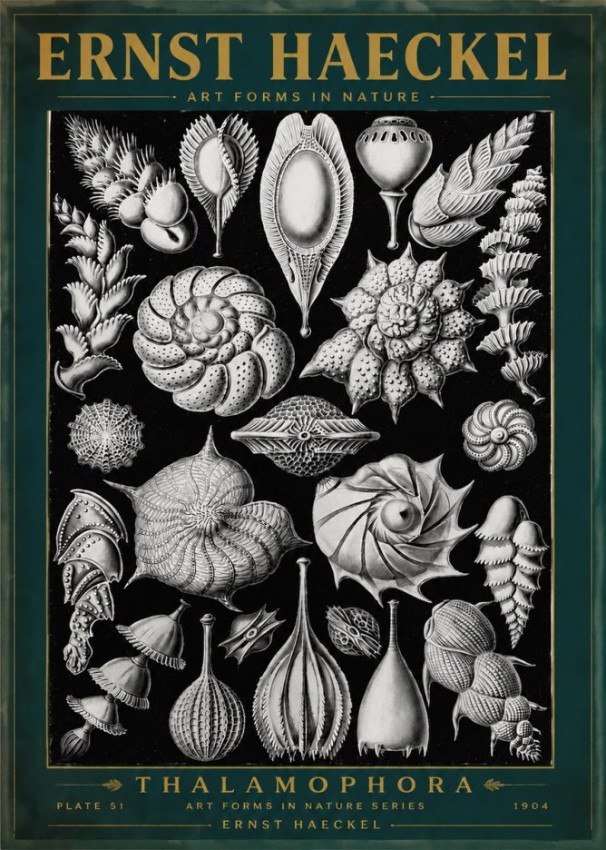 Ernst Haeckel Thalamophora No5 - Poszter