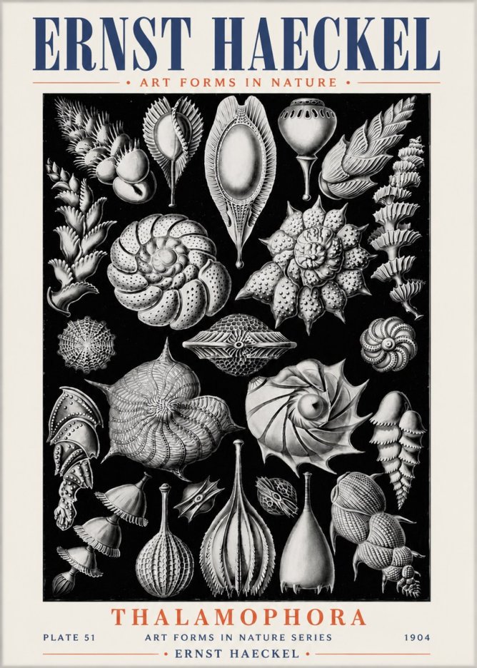 Ernst Haeckel Thalamophora No6 - Poszter