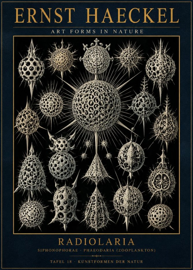Ernst Haeckel Radiolaria No3 - Poszter