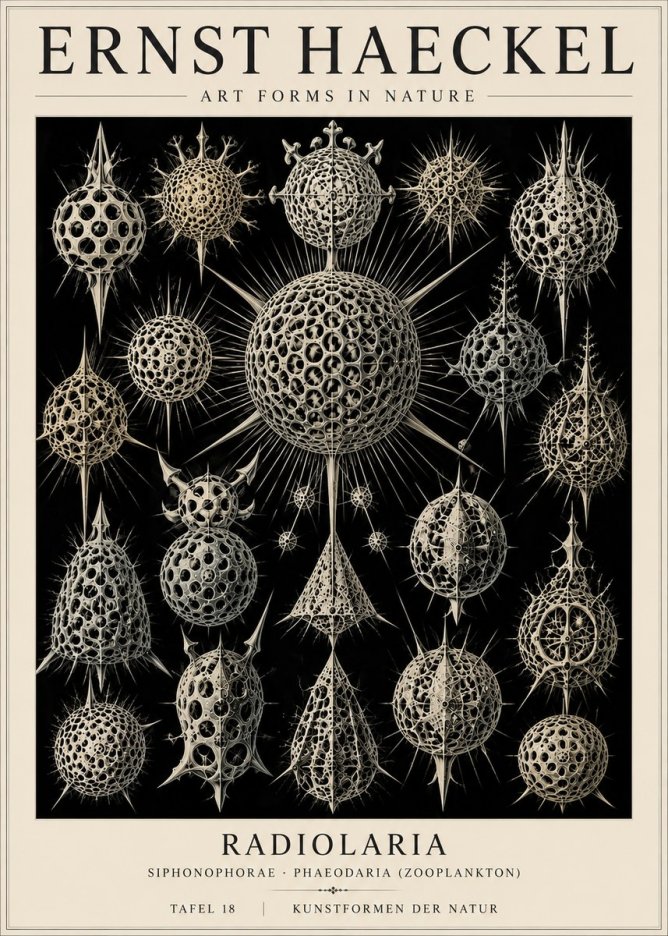Ernst Haeckel Radiolaria No4 - Poszter