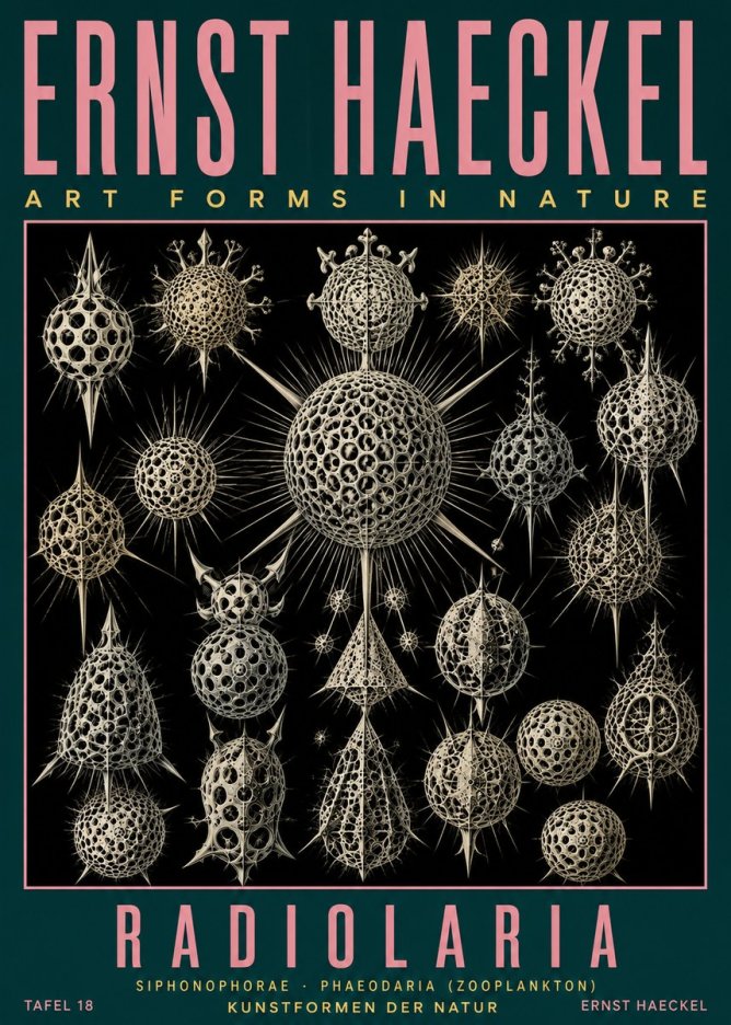 Ernst Haeckel Radiolaria No5 - Poszter