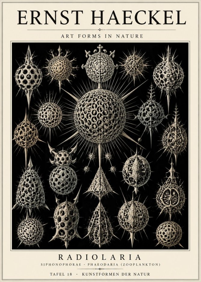 Ernst Haeckel Radiolaria No6 - Poszter