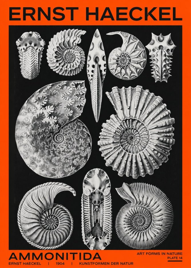 Ernst Haeckel Ammonitida - Ammonites No2 - Poszter