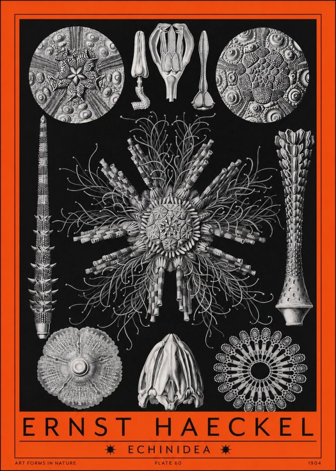 Ernst Haeckel Echinidea Sea Urchins No2 - Poszter