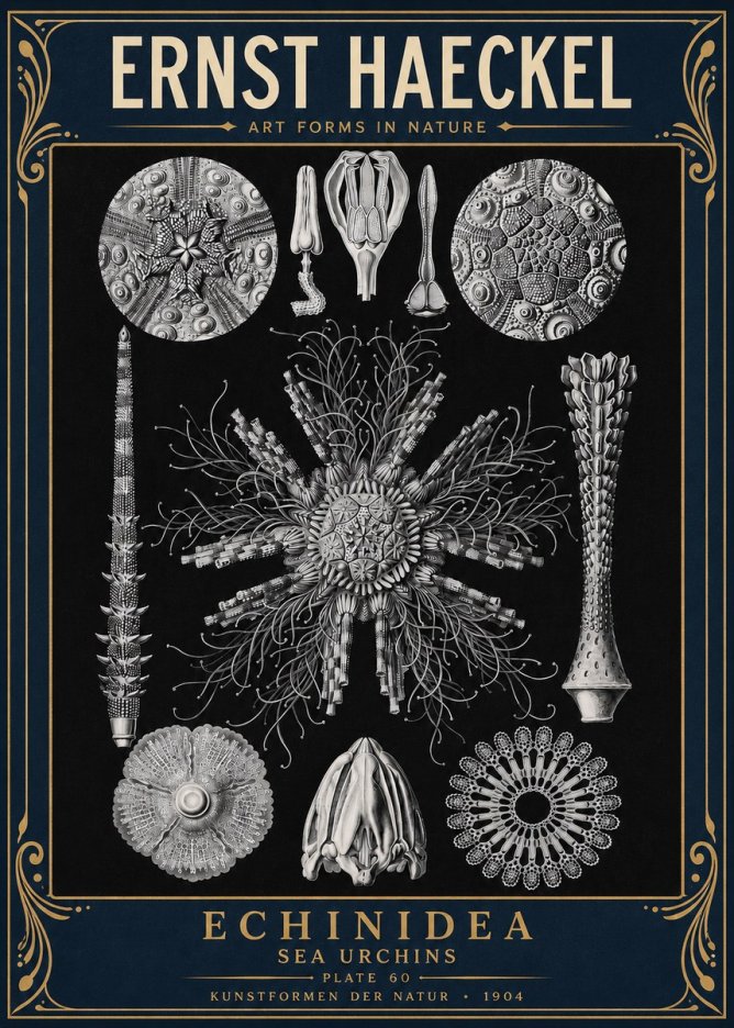 Ernst Haeckel Echinidea Sea Urchins No4 - Poszter