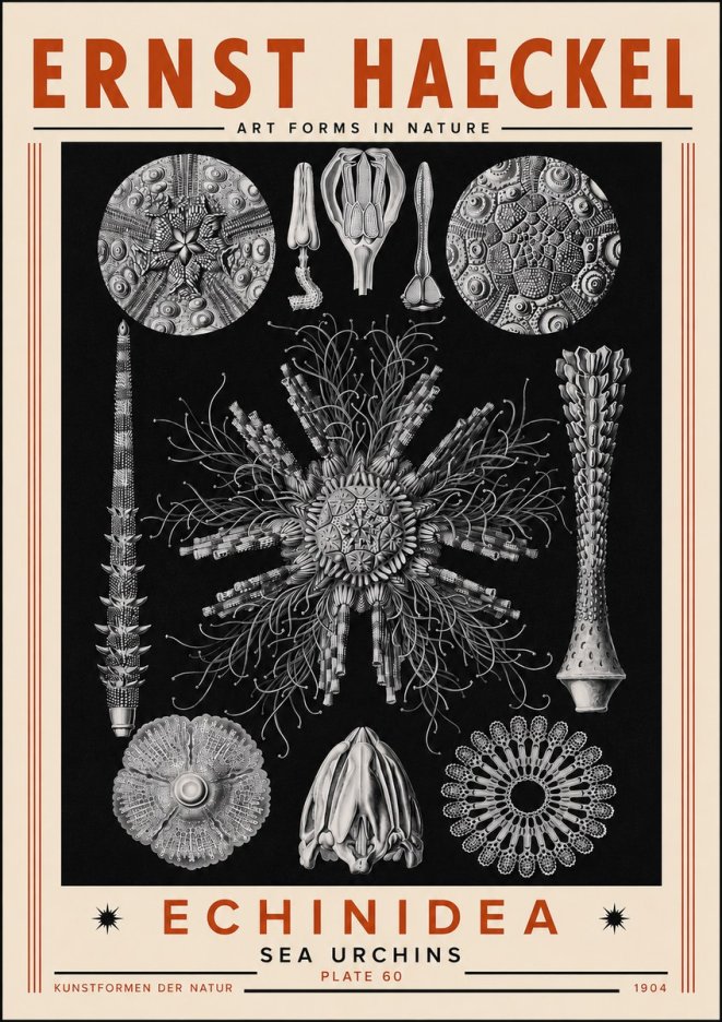 Ernst Haeckel Echinidea Sea Urchins No5 - Poszter