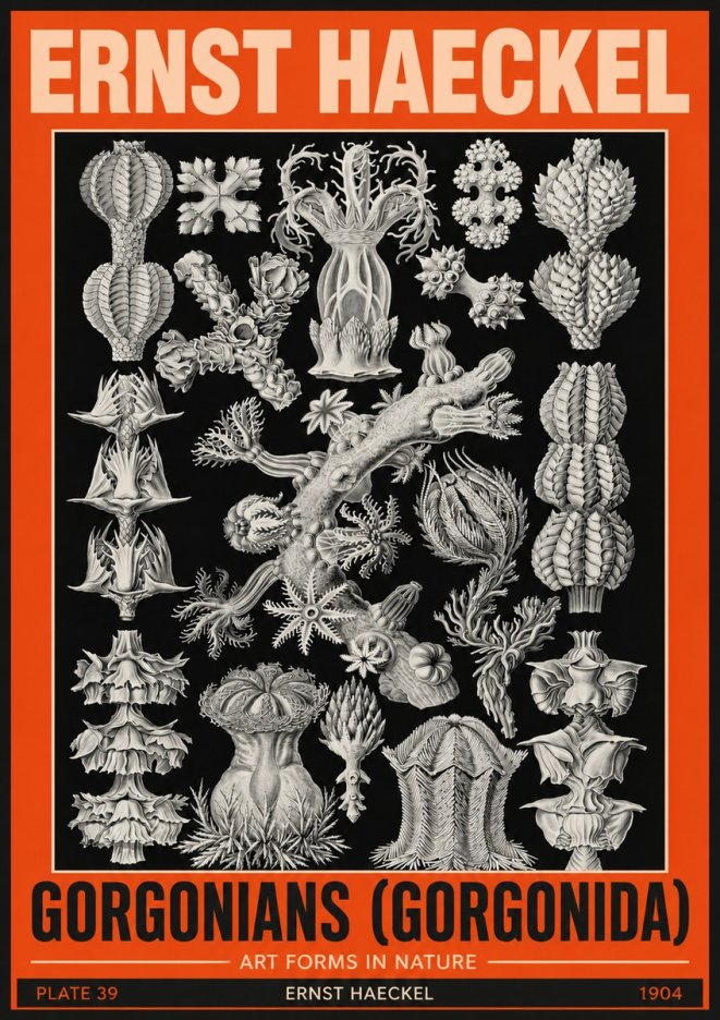 Ernst Haeckel Gorgonians No5 - Poszter