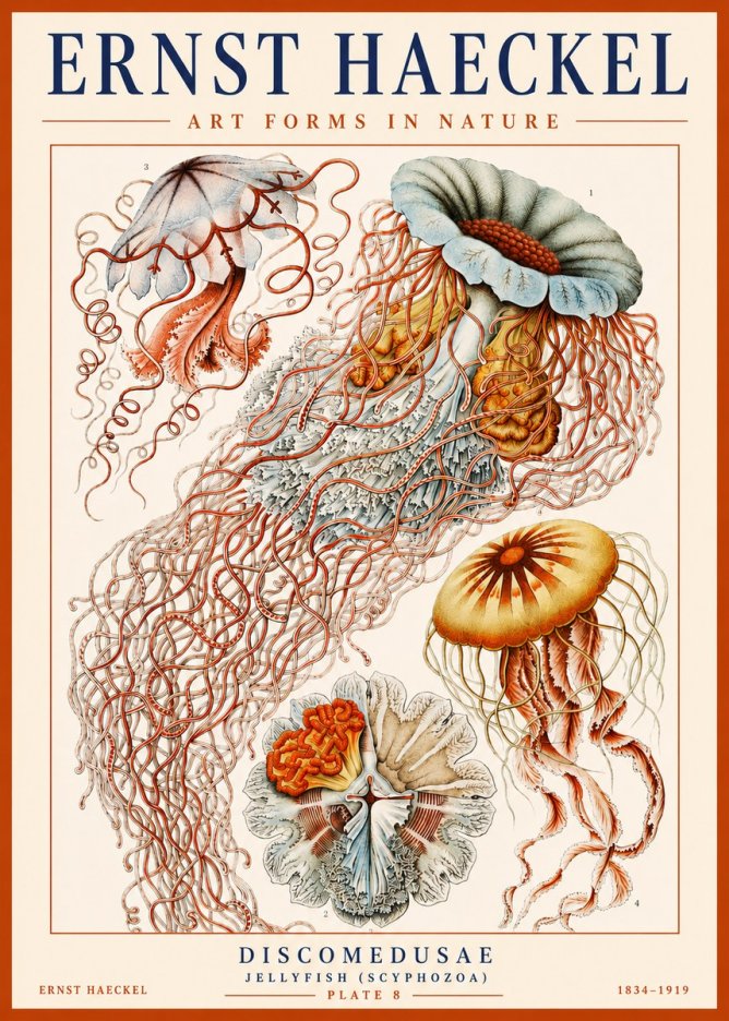 Ernst Haeckel Discomedusae — Jellyfish No3 - Poszter