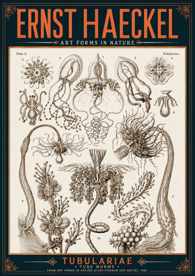 Ernst Haeckel Tubulariae No6 - Poszter