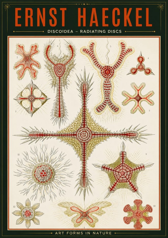 Ernst Haeckel Discoidea – Radiating Discs No2 - Poszter
