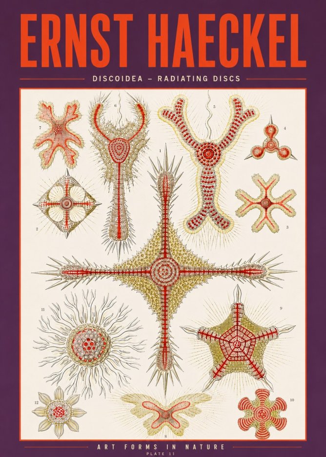 Ernst Haeckel Discoidea – Radiating Discs No3 - Poszter