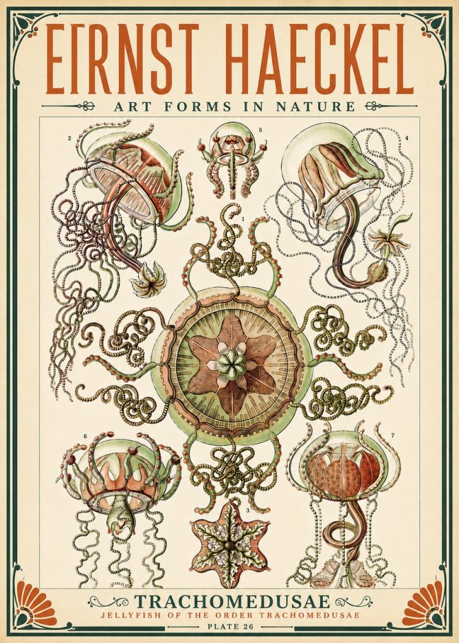 Ernst Haeckel Trachomedusae No5 - Poszter