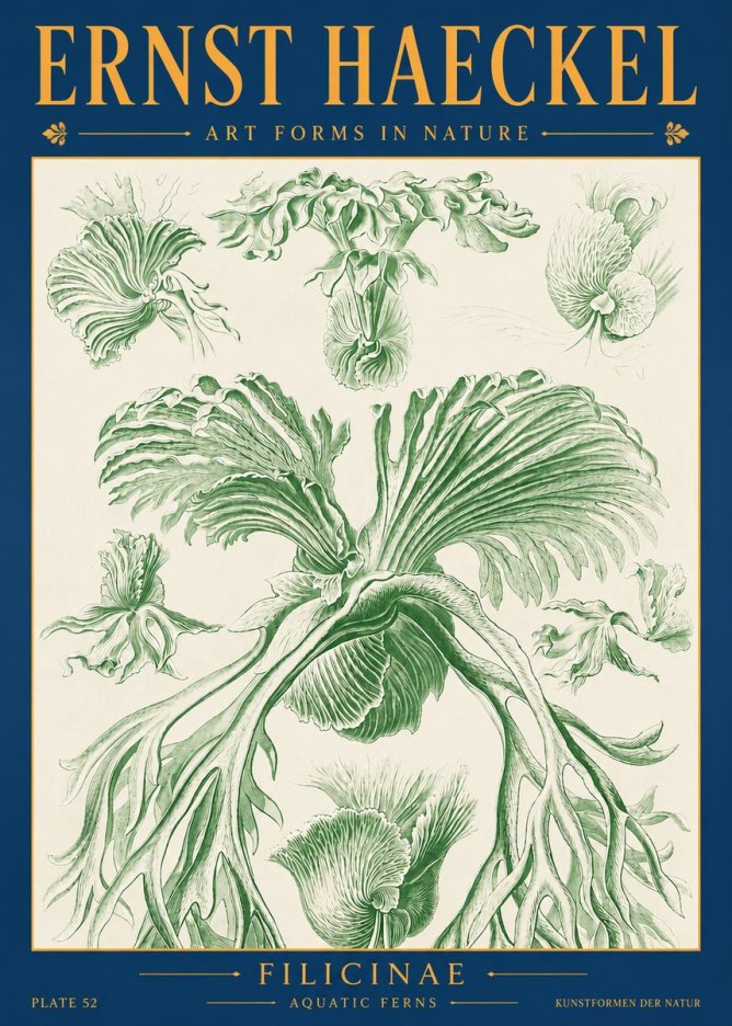 Ernst Haeckel Filicinae No2 - Poszter