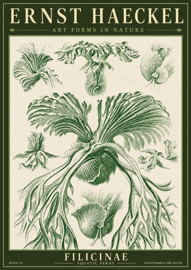 Ernst Haeckel Filicinae No4 - Poszter