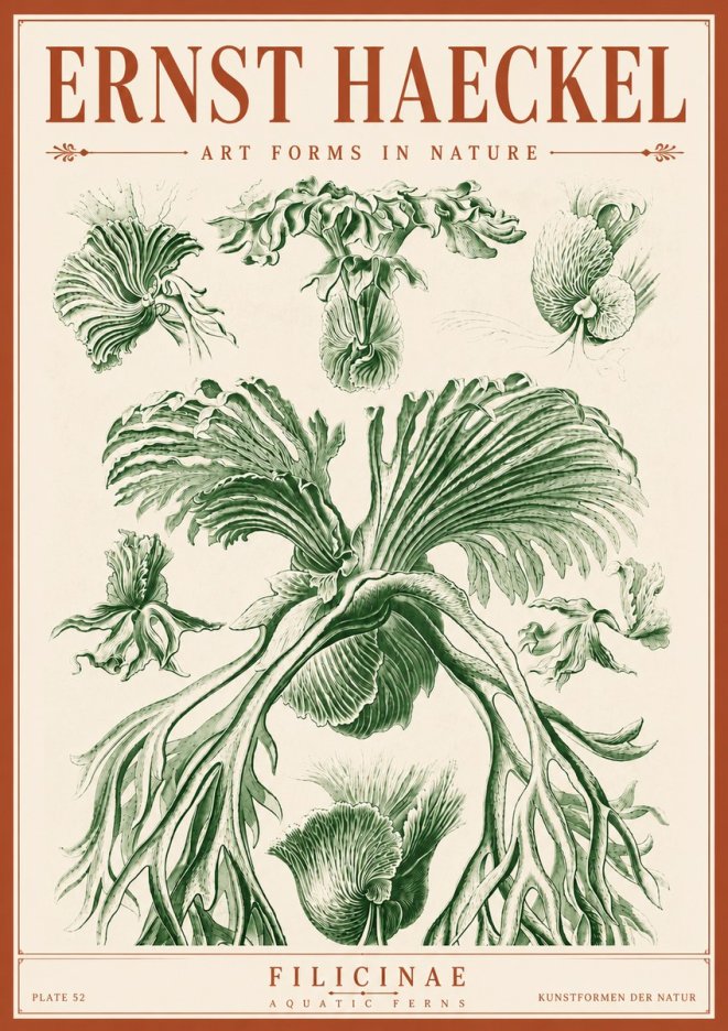 Ernst Haeckel Filicinae No6 - Poszter