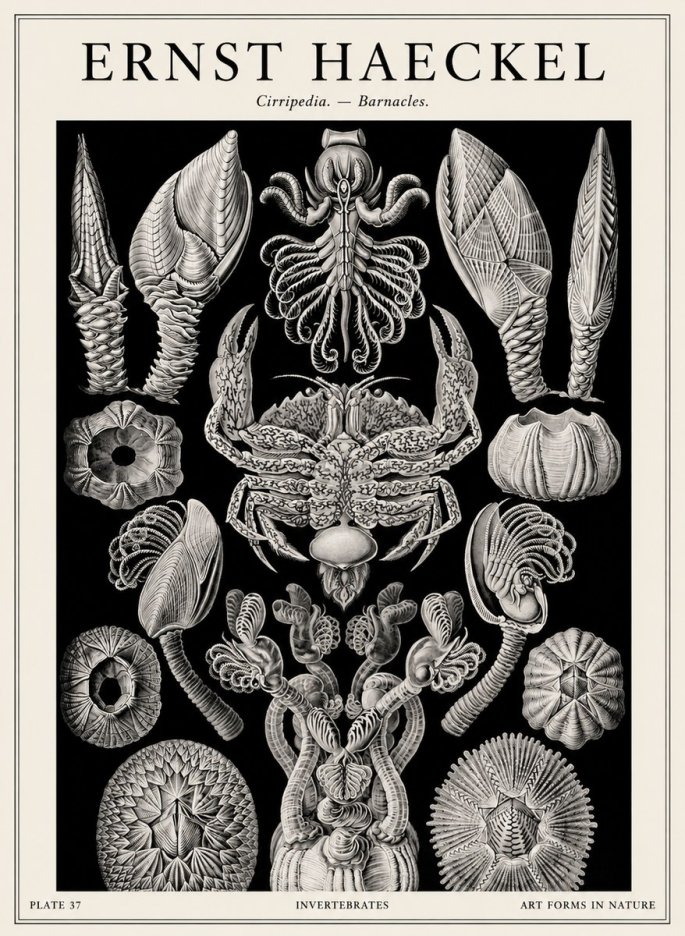 Ernst Haeckel Cirripedia Barnacles No4 - Poszter