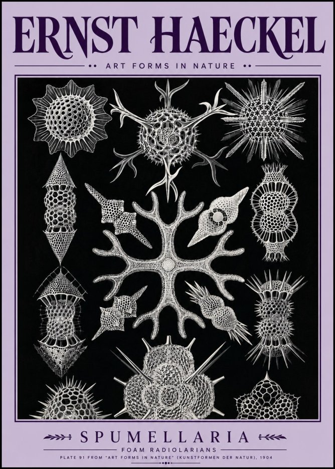 Ernst Haeckel Spumellaria No5 - Poszter