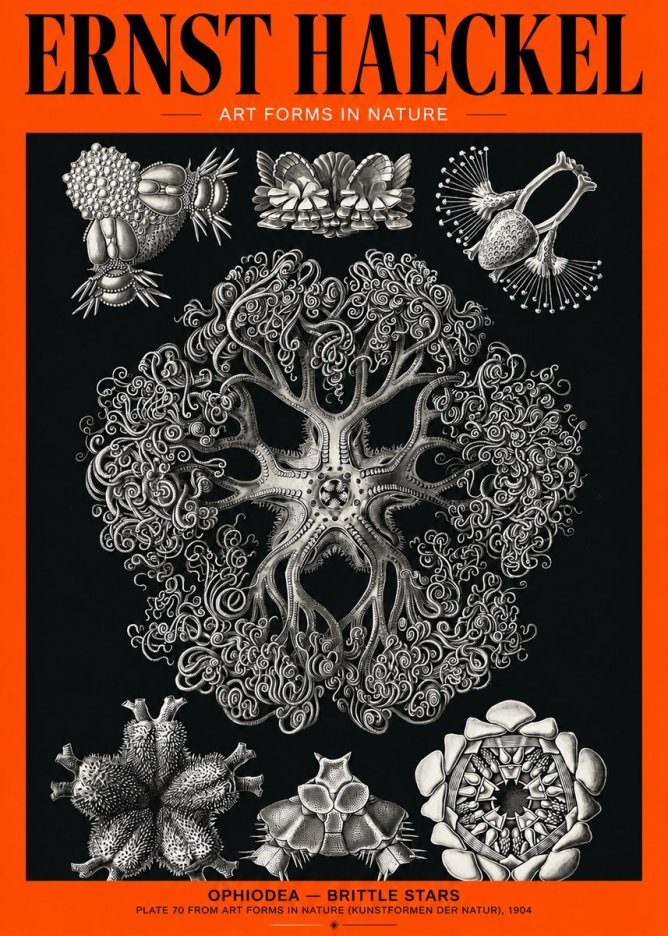 Ernst Haeckel Ophiodea - Brittle Stars II No2 - Poszter
