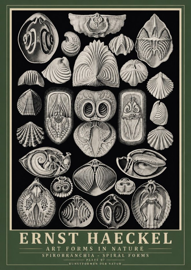 Ernst Haeckel Spirobranchia No6 - Poszter