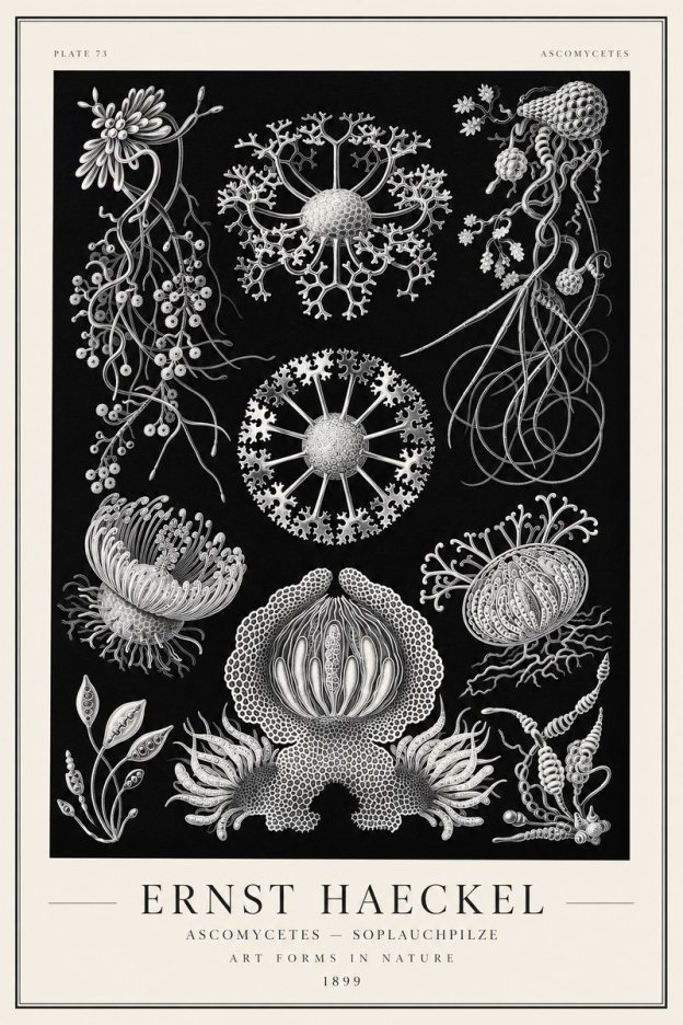 Ernst Haeckel Ascomycetes — Sac Fungi No2 - Poszter