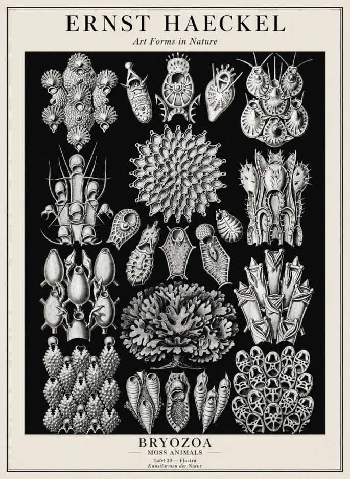 Ernst Haeckel Bryozoa No3 - Poszter