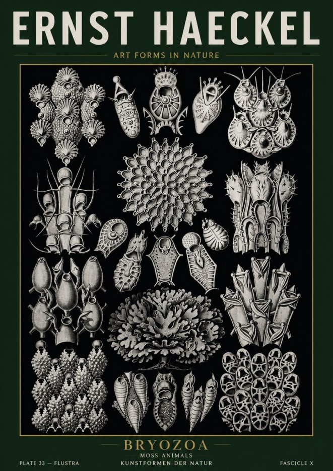 Ernst Haeckel Bryozoa No5 - Poszter