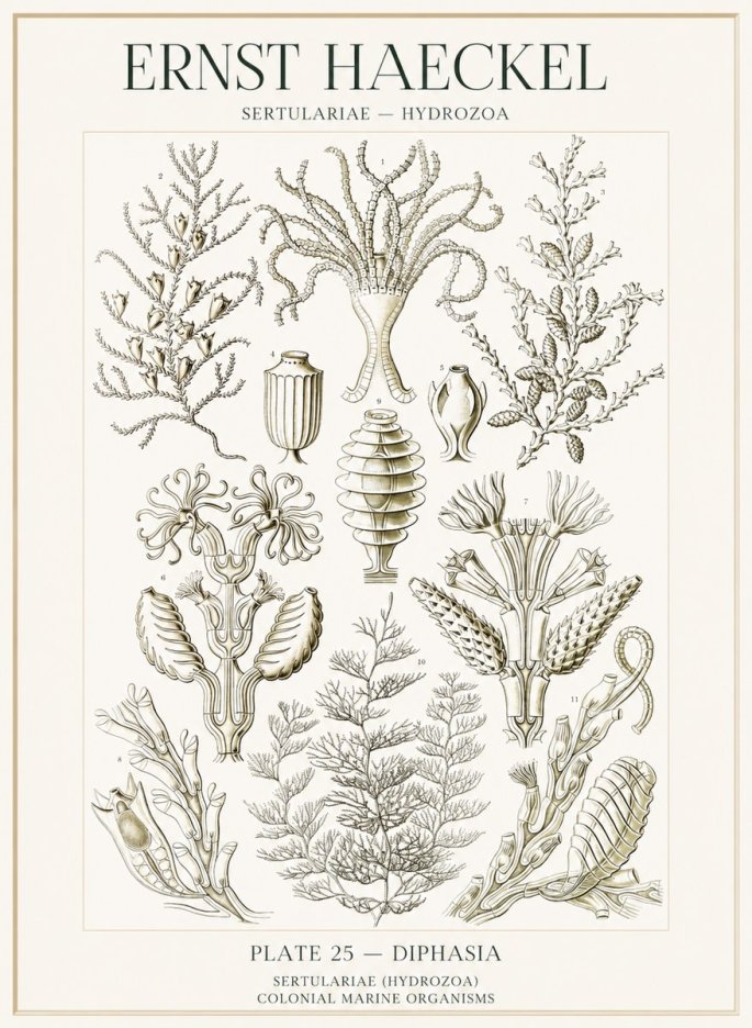 Ernst Haeckel Sertulariidae No2 - Poszter