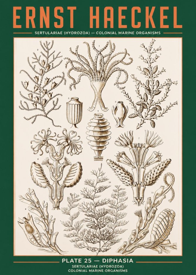 Ernst Haeckel Sertulariidae No3 - Poszter