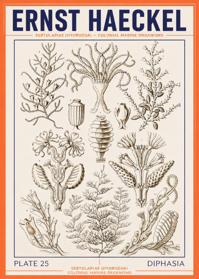 Ernst Haeckel Sertulariidae No4 - Poszter