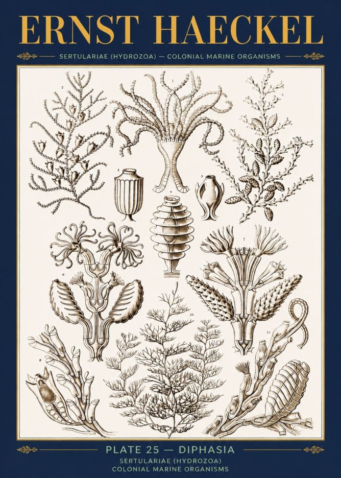 Ernst Haeckel Sertulariidae No5 - Poszter