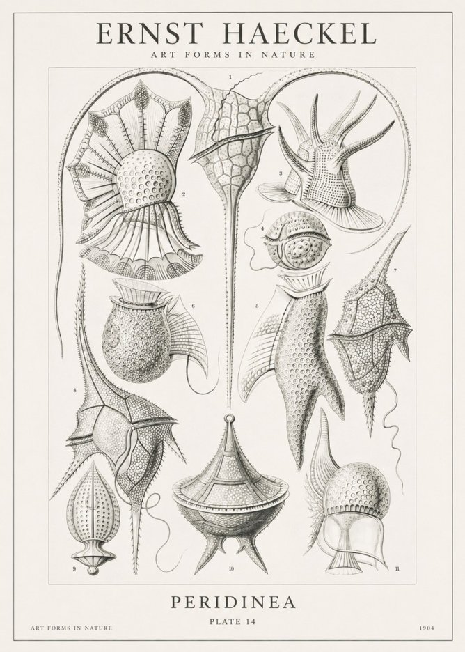 Ernst Haeckel Peridinea No1 - Poszter