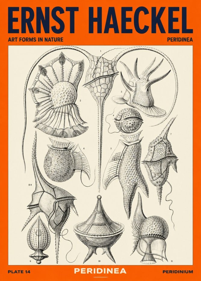 Ernst Haeckel Peridinea No4 - Poszter