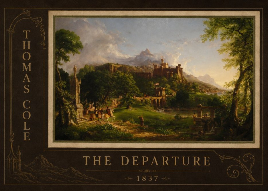 Thomas Cole The Departure I No2 - Poszter