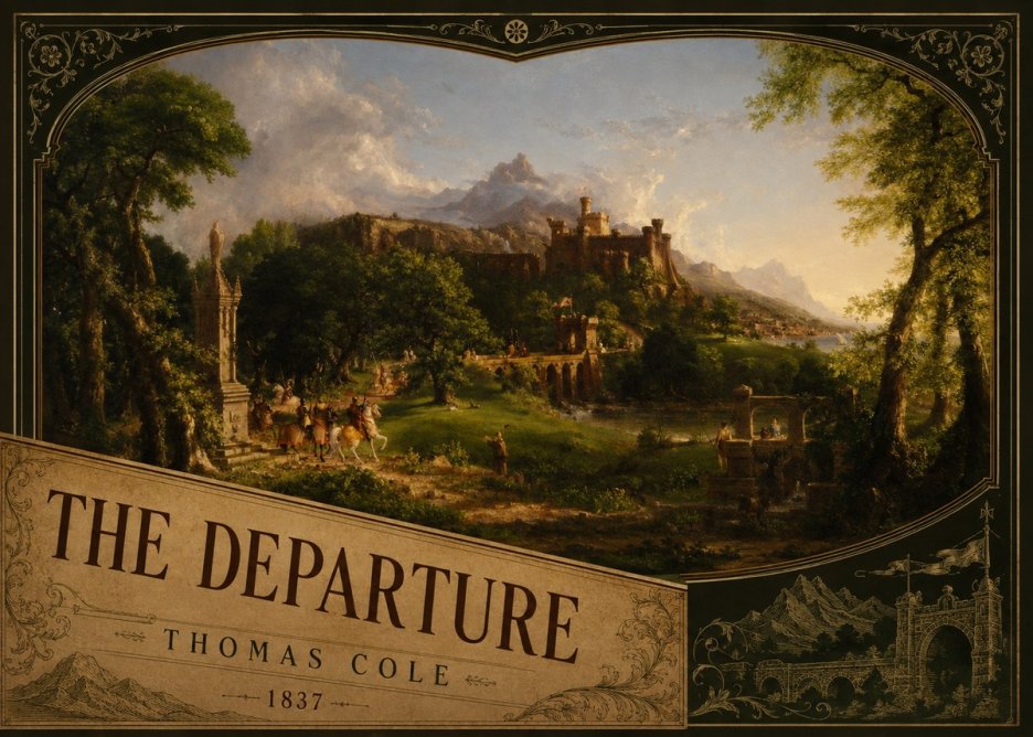 Thomas Cole The Departure I No5 - Poszter