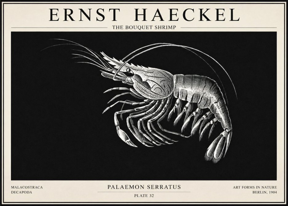 Ernst Haeckel Pandalus Borealis No6 - Poszter