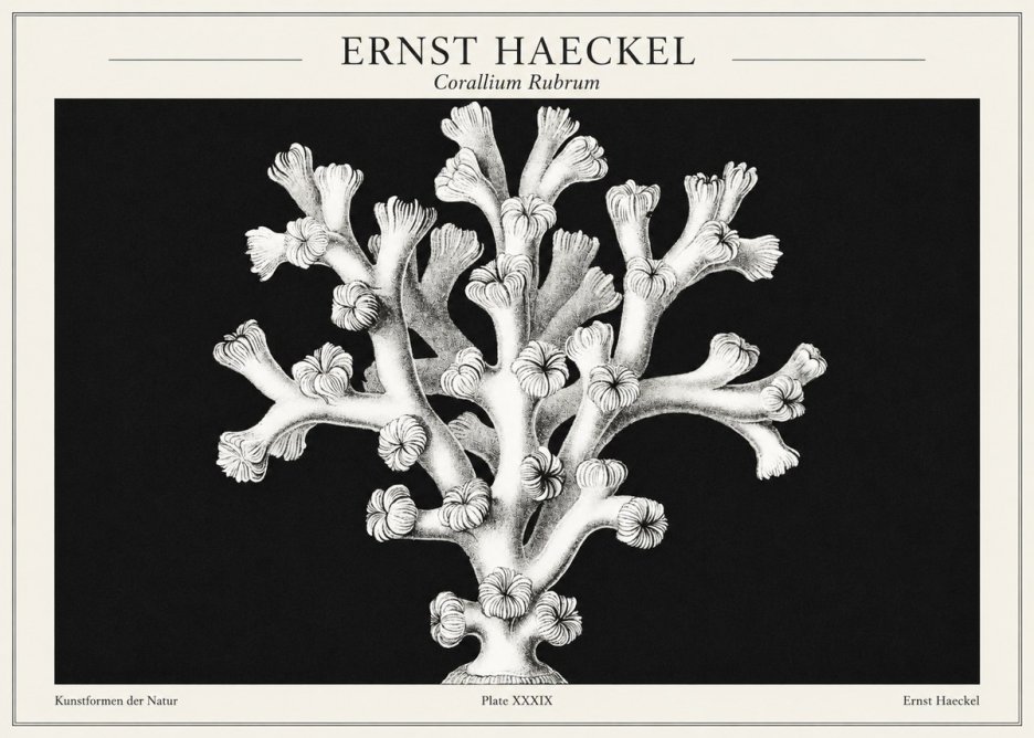 Ernst Haeckel Corallium Rubrum I No1 - Poszter