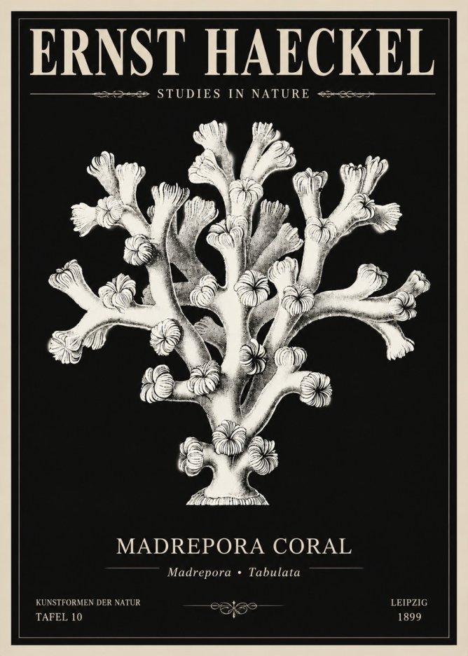 Ernst Haeckel Corallium Rubrum I No6 - Poszter